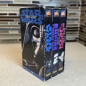 VTG Star Wars Trilogy VHS Box Set 1995 THX Mastered Original Trilogy 3-Tape Set